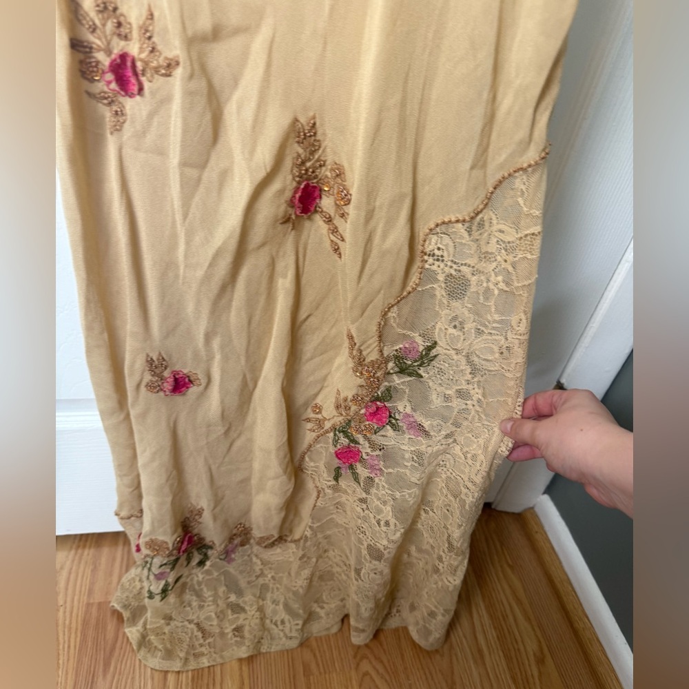 Free People Meet Again Midi Dress in Beige L - Picture 6 of 13